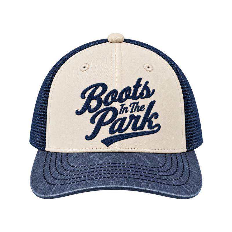 Navy Mineral Washed Script Hat