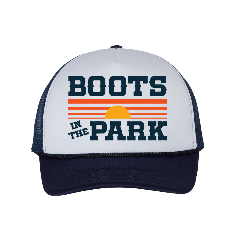Navy Sunset Foam Trucker Rope Hat