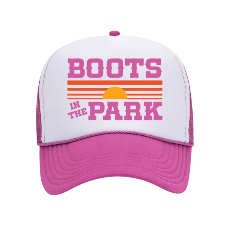 Pink Sunset Foam Trucker Rope Hat