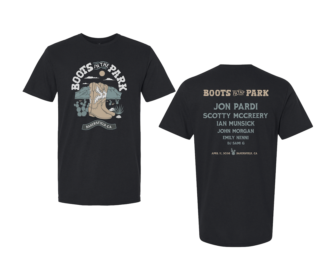 4.11.2026 Bakersfield Boots In The Park Tee - Dark Tee