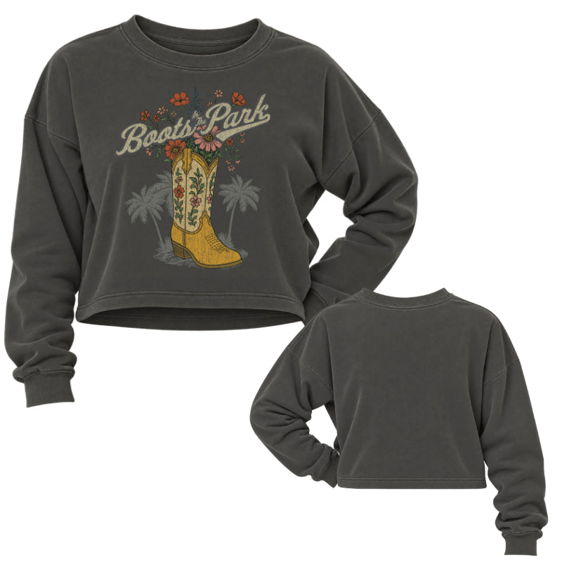 Boots In The Park Wildflower Long Sleeve Crop