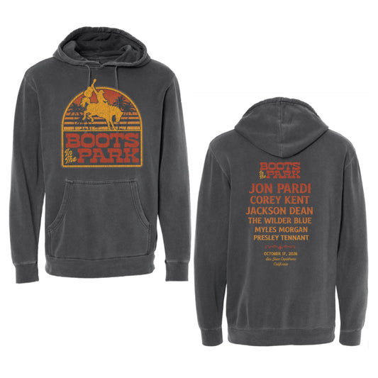 10.17.2026 OC Boots In The Park - Faded Black Lineup Hoodie