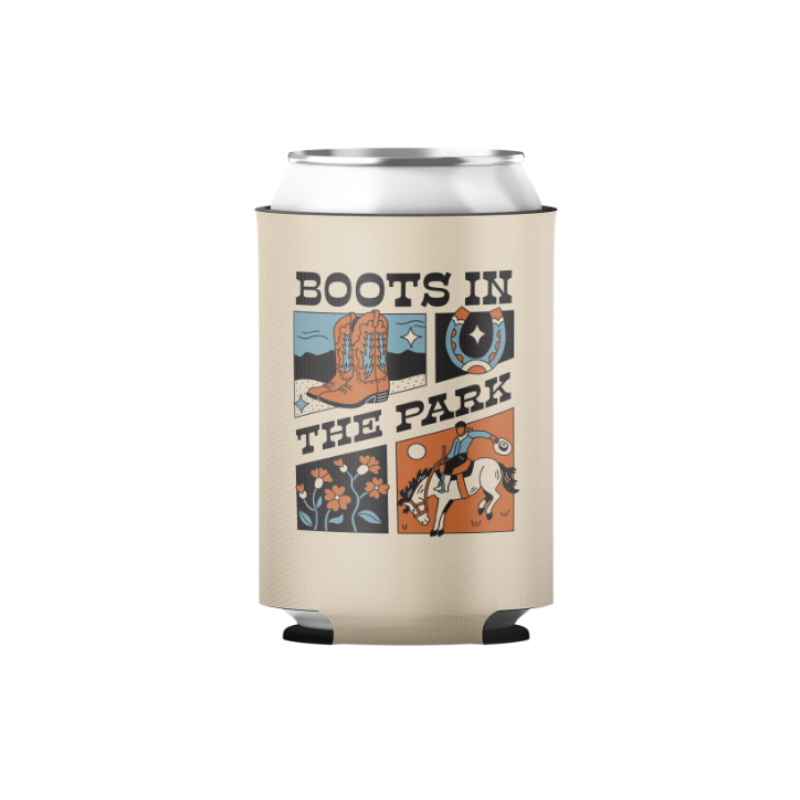 12oz Boots In The Park Country Koozie