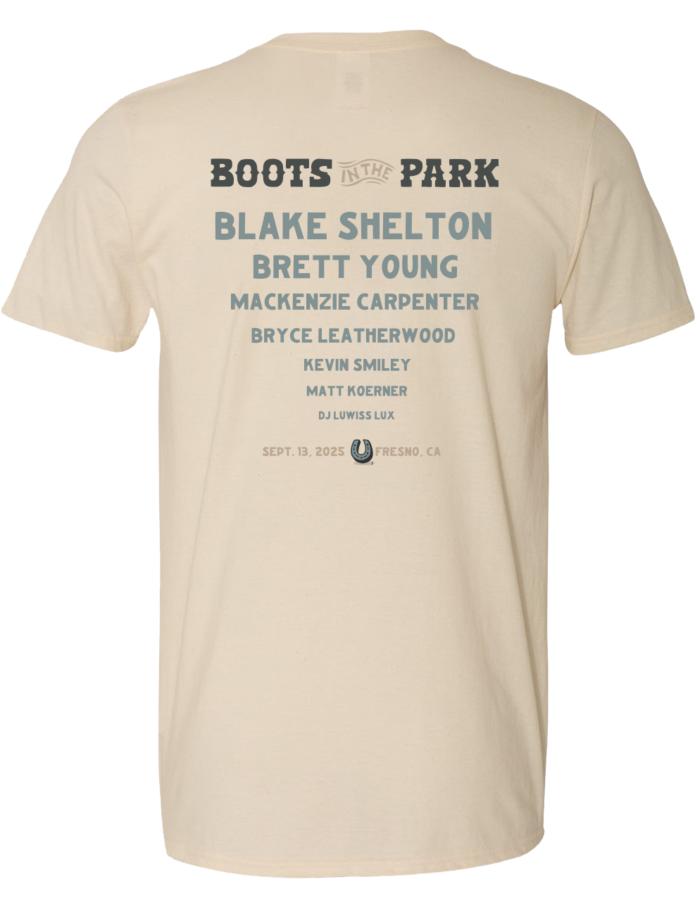 Boots In The Park Fresno 9.13 Tee