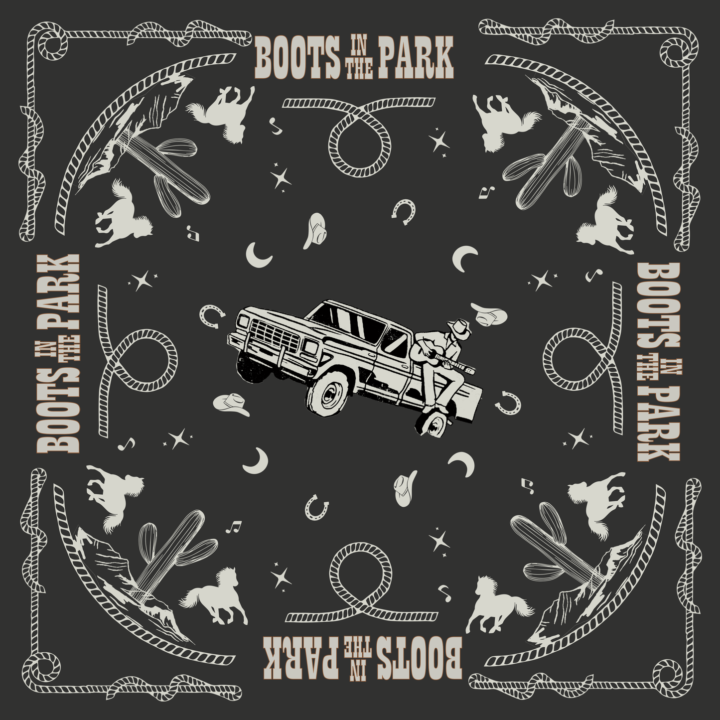 Black Boots In The Park Bandana