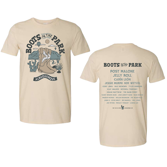May 15 & 16, 2026 ABQ Boots In The Park - Boots Natural Tee