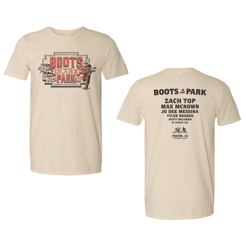 9.19.2026 Boots In The Park Fresno - Natural Tee