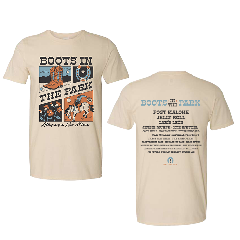 May 15 & 16, 2026 ABQ Boots In The Park - Country Natural Tee