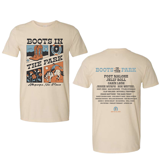 May 15 & 16, 2026 ABQ Boots In The Park - Country Natural Tee