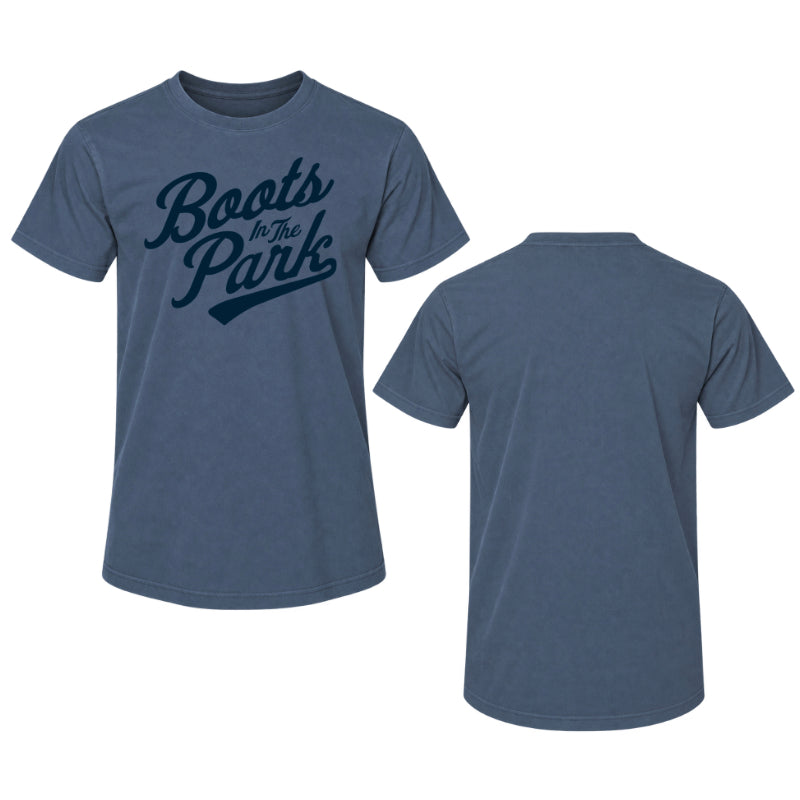 Boots In The Park Indigo Script Tee
