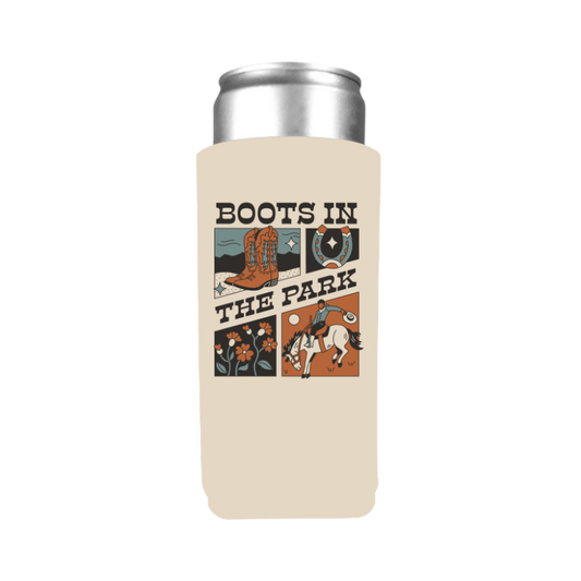 25oz Tall Boy Country Boots In The Park Koozie