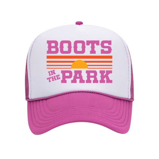 Pink Sunset Foam Trucker Rope Hat