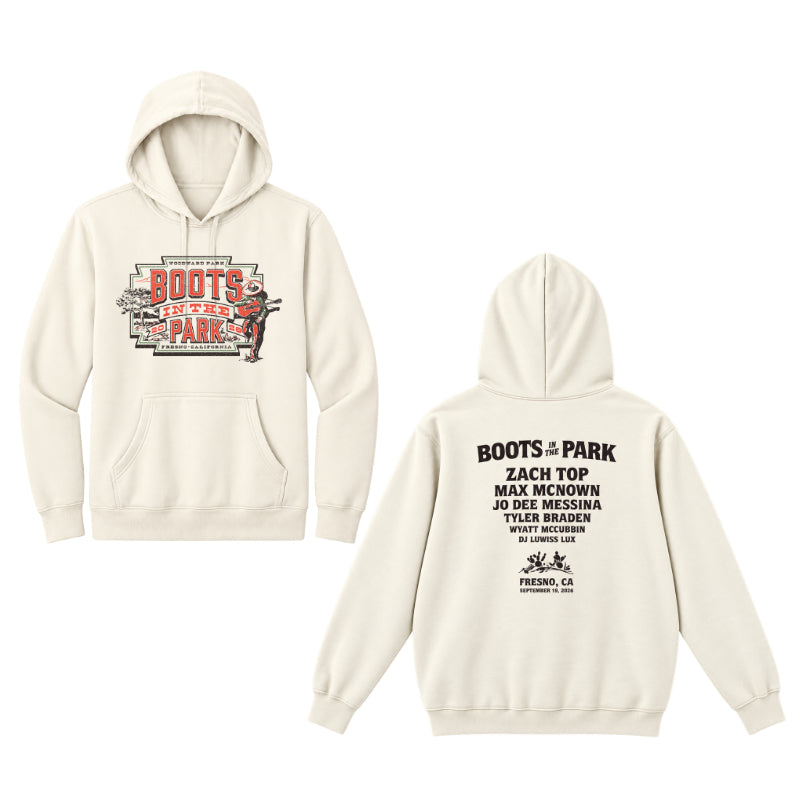 9.19.2026 Boots In The Park Fresno - Off White Hoodie