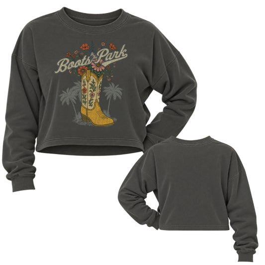 Boots In The Park Wildflower Long Sleeve Crop