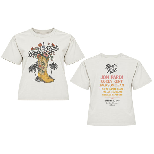 10.17.2026 OC Boots In The Park - Wildflower Lineup Boyfriend Tee